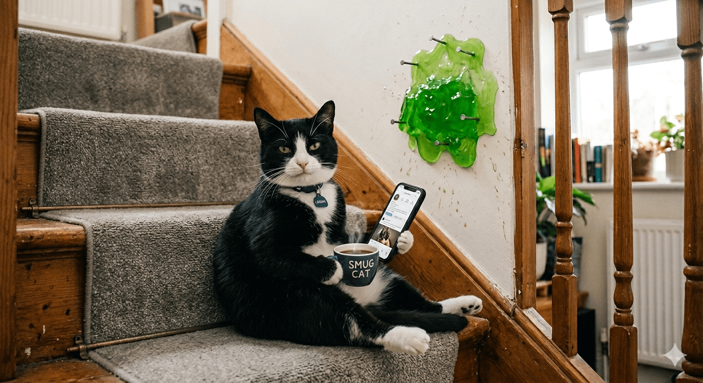 Cover Image for Coffee, Phone, Stairs and a Cat: Nailing the Boundaries of Consciousness and AI